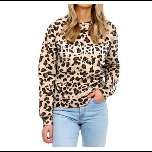 EUC Brunette the Label leopard BLONDE sweatshirt